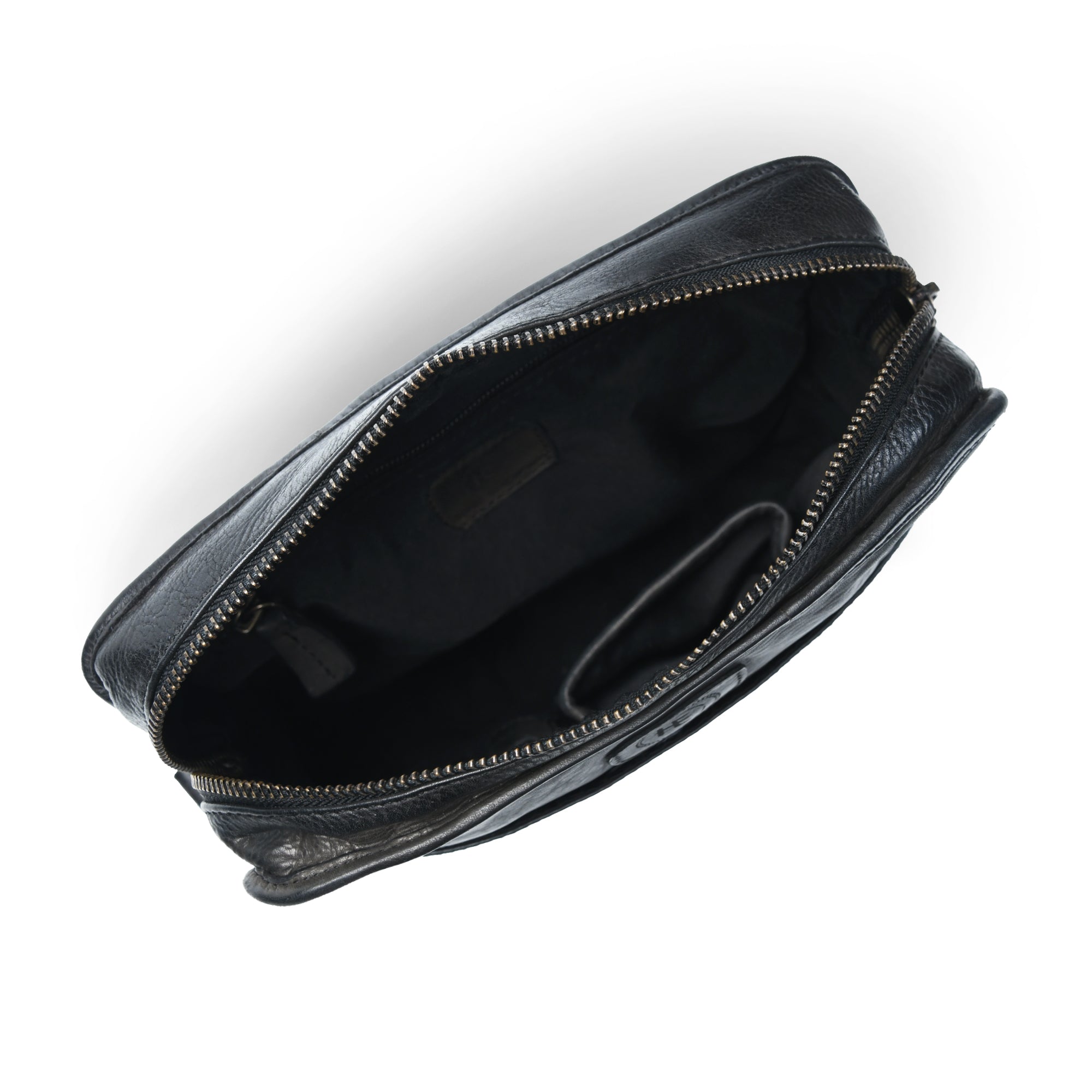 Verdant Trail Leather Sling Bag – Black Colour